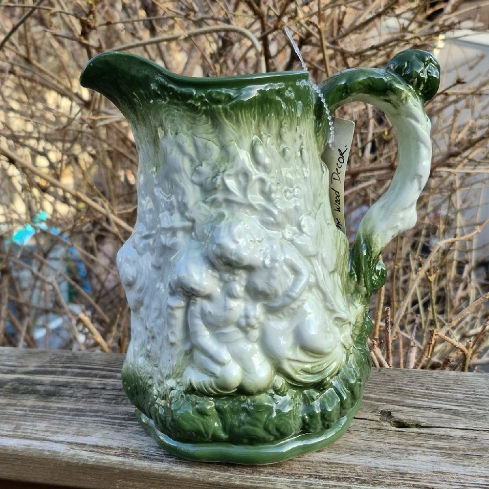 Burleigh Staffordshire Ironstone Pitcher "Babes In The Woods" Pattern